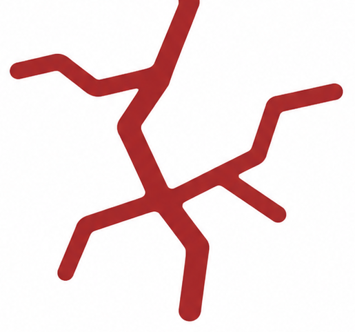 Icône de fissures murales pouvant cacher des punaises de lit